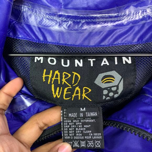 VTG Mountain Hardwear Nylon Windbreaker Jacket Hooded Mens Sz M Packable - Picture 8 of 10